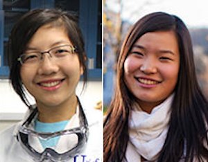 Miranda Wang and Jenny Yao - young scientists